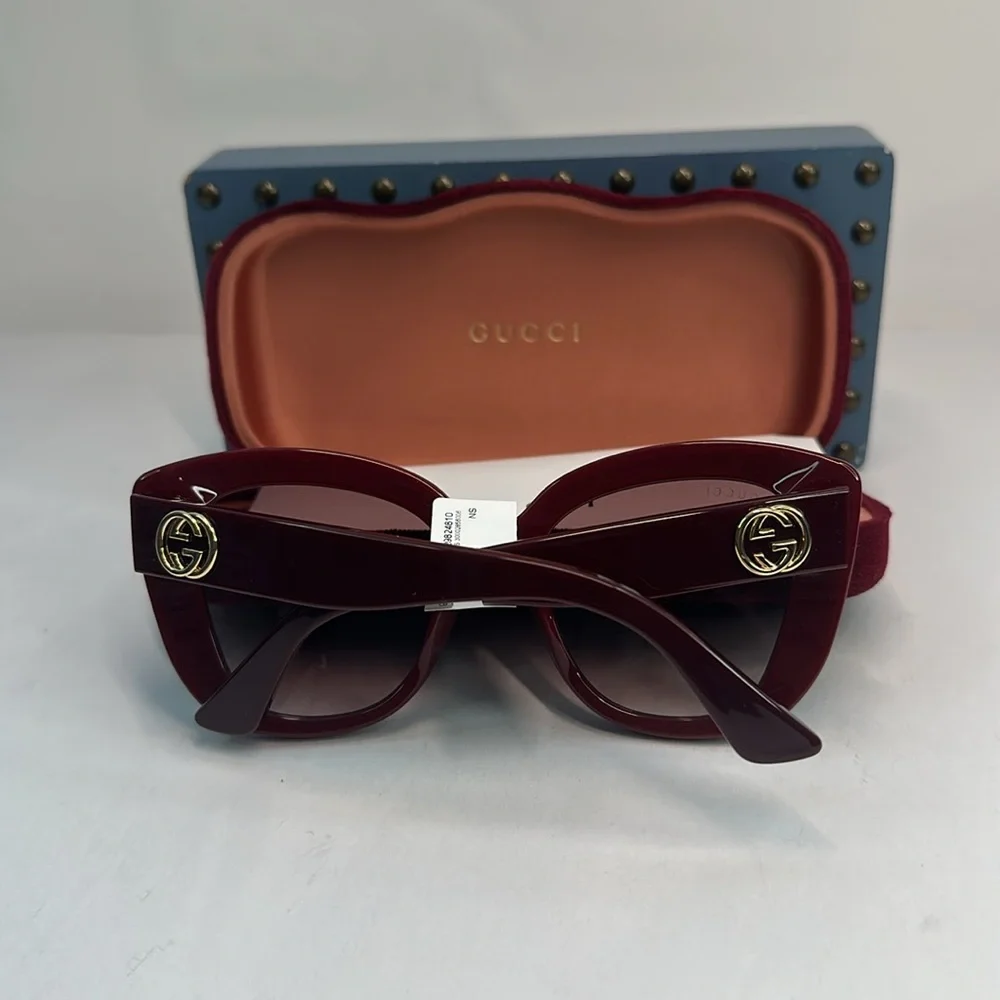 New Authentic Gucci Oversized GG0327S 006 Butterfly Sunglasses - Picture 9 of 15